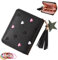 SwirlColor Geldbeutel Kinder, Nette Portmonee Kinder Portemonnaie Jungen mit Kartenhalter PU Leder Mini Geldbörse mit Quaste Reißverschluss für Teens Mädchen Frauen (Schwarz)