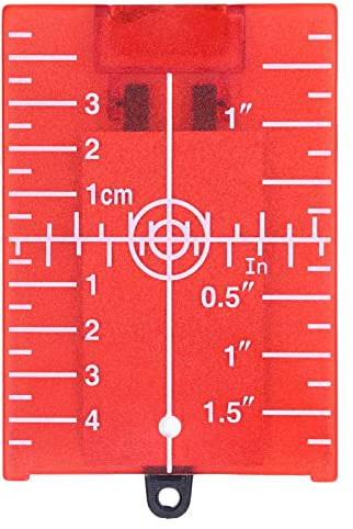 Cible de Nivellement Laser en Plastique, Cible Laser Magnétique au Sol, Cible Laser en Plastique, Plaque de Carte Magnétique au Sol, Niveau Laser Rotatif avec Support, échelle