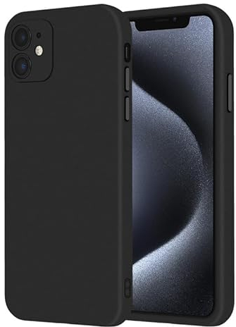 Rcokas für Handyhülle iPhone 11 Hülle Schwarz iPhone 11 Schutzhülle Case Cover Black Silikon, Soft TPU, Stoßfest, rutschfest, Basic Standard