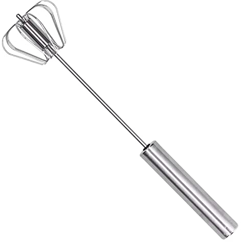 Batidora de Huevos,Batidora de mano de Acero Inoxidable Batidora de mano Versátil Espumador de Leche Batidora de mano para Mezclar Batir Revolver(12 pulgadas)