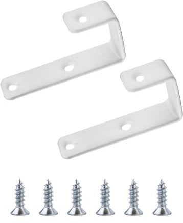 2 PCS Bunk Bed Ladder Hook, 1 Kids Bunk Bed Replacement Hardware, Bunk Bed Ladder with PVC Coating, for Camper/RV Bunk Ladder Stand (White)