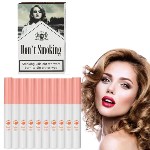 Pemarlis Set di 10 rossetti opachi,Lipstick Cigarettes Set Rossetto, Rossetto Opaco Lunga Tenuta, Impermeabile e Idratante Lipstick,lunga durata, in velluto altamente pigmentato