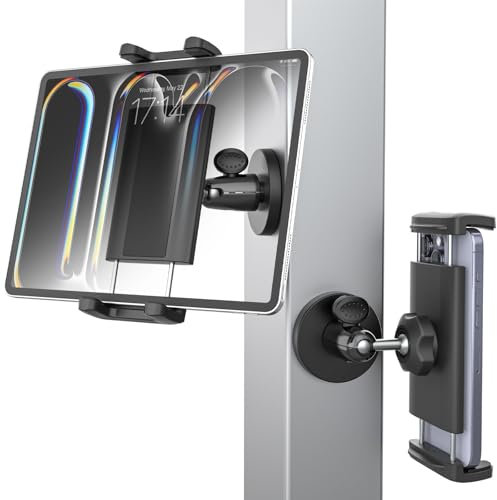 Kolasels Soporte Magnético Tableta, [Material metálico] Soporte iPad Iman para Carrito de Frigoríficos/Estanterías Metálicas/Pizarras Blancas/Gimnasio para iPad, Galaxy, iPhone, Móvils, 4-12,9