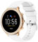 Tobfit 18mm Quick Released Watch Band Compatible with Fossil Women's Gen 6 42mm / Gen 5E 42mm, Silicone Wrist Straps Women's Replacement Bands Compatible for Fossil Smartwatch, White