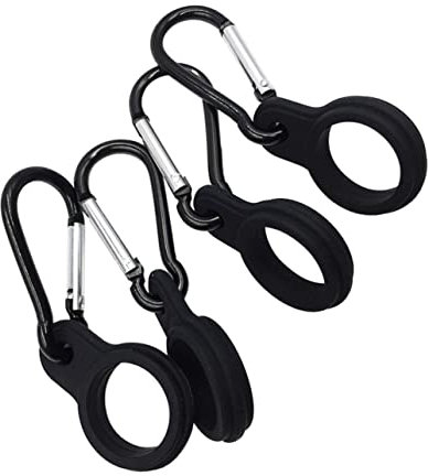 Mipcase Silicone Hanging Buckle 4 Pack Bottle Carrier Carabiner Clip for Camping