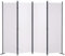 VEVOR 4-teiliger Paravent Klappbarer Raumteiler 224 x 171 cm, Freistehende Sichtschutzwand Raumteiler Stellwand 55,8 x 30 x 171 cm Trennwand Sichtschutz für Büros, Balkon, Schlafzimmer usw. Weiß