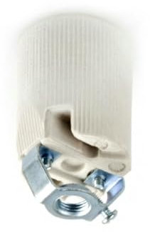 Lampenfassung E-14 aus Porzellan M10, ideal für dekorative und funktionale Lampen in Wohnungen und Büros.