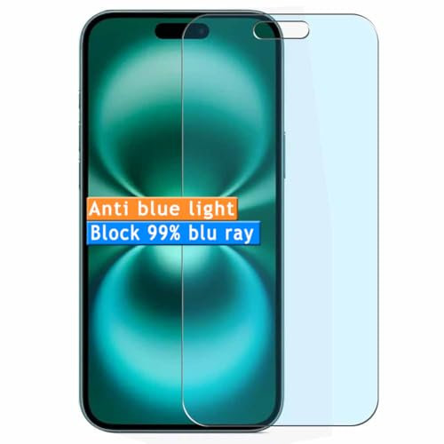 Vaxson 3 Stück Anti Blaulicht Schutzfolie, kompatibel mit iPhone 16, Display Bluelight folie folien Displayschutzfolie （ nicht Panzer Schutz Glas folie SchutzGlas nicht PanzerGlas ）