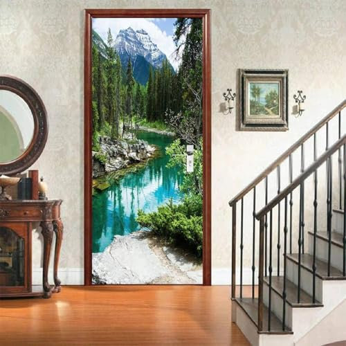 Türtapete Selbstklebend 90x200 Landschaft Türposter Natürliche Landschaft Fototapete Türfolie Türklebefolie Wasserdichte für Türwand Dekoration Tapete a.2068