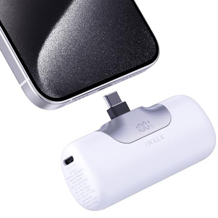 iWALK Portable Charger 5500mAh Next-Gen Small Power Bank 22.5W Fast Charging Battery USB-C Portable Phone Charger for iPhone 16/16 Plus/16 Pro/16 Pro Max/15 series,iPad, Samsung Galaxy S24/S23 Android