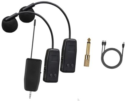 Harilla Wire Less Violin Mic System Transmitters Trumpet Easy to Use Wire Less Instruments Mic for Concerts, long clip