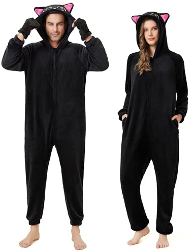 Ezuwail Pigiama intero unisex per adulti, costume da animale, per donne e uomini
