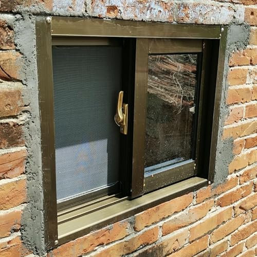 Fenêtre de rechange pour poulailler avec verre trempé épais blanc fenêtre coulissante horizontale pour sous-sol ou salle de bain 85 x 60 cm