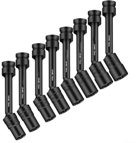 Clé à douille hexagonale robuste Convertisseur 1, 2 carrés, 12 douilles (13 mm)