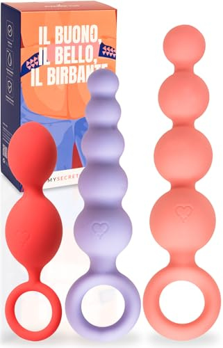 MySecretCase Plug Anus Femme 3 Plugs Anals 12cm - 10cm - 8cm Buttplug Silicone Jouet Sexuelle Adulte Couple IPX7 Sextoys Couple Dildo Anal Sexes Toye Femmes