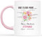 Cadeau Plus Mug Personnalisé Prénom - Une Fleur Pour Vous Merci Maîtresse - Cadeau personnalisé maitresse, cadeau maîtresse, mug personnalisé merci maitresse, tasse maitresse d'école (Rose)