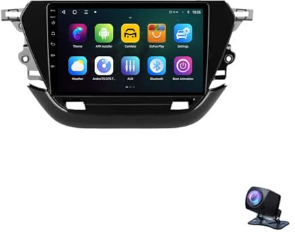 9 Autoradio Android 15 per Opel Corsa F 2019-2023 CarPlay & Car Stereo Multimedia Player con GPS WiFi BT USB FM Mirror Link SWC telecamera posteriore(2+64G)