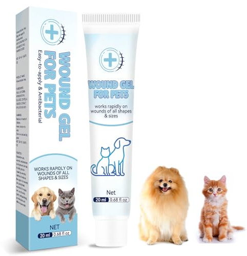 Asticers Pet Wound Care Gel, Wound Glue, Cat Wound Treatment, Dog First Aid Kit, Pet First Aid Kit - Professional Treatment for Cuts, Non-Irritating, for Dogs, Cats & all Other Animals (20g)