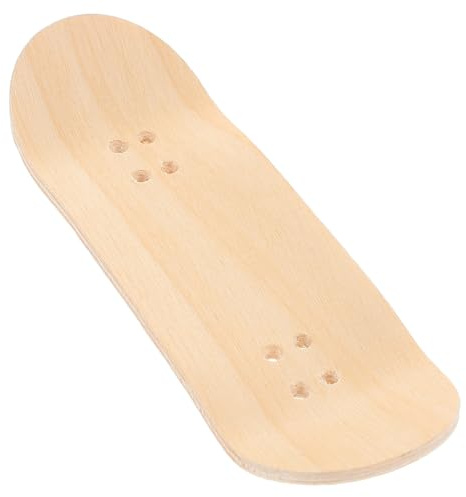 PHENOFICE Fingerboard Deck aus Ahornholz 34mm Unbedrucktes Holzgriffbrett für Finger Skateboards mit Natürlicher Optik Zubehörset für Skateboard Tricks und Skatepark