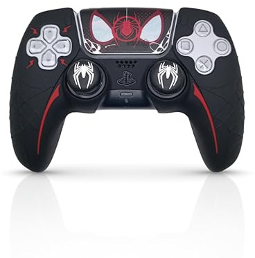 UtmostXP Funda Compatible con Mando PS 5, Silicona Suave y cómoda, Antideslizante y ergonómica, Compatible con Base de Carga, Accesorios para PS 5, Funda de Silicona para Play 5 (Geekhare SPDR)