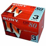 Sony 3dvm80r3 - Mini cassette DV 80 minuti IC Memory senza 3 paia