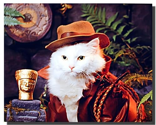 Indiana Jones Poster mit Katzen-Motiv, 40,6 x 50,8 cm