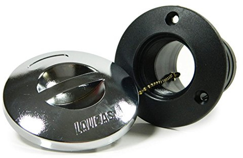 Tankstutzen Einfüllstutzen 38mm für Wasser & Treibstoff | Kunststoff | Schlagfest | Wasserdicht | Für 5mm Senkkopfschrauben, 50 mm Kraftstoffschläuche & Beschriftung: Water | Ø 38 mm