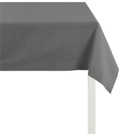 APELT 4362 100x100 87 Tischdecke, Baumwoll-Mischgewebe, dunkelgrau, 100 x 100 cm