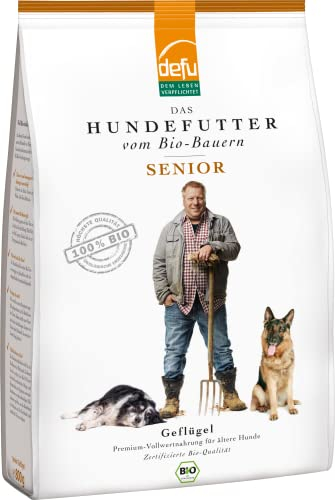 defu Hundefutter | 1 x 800 g | Senior Bio Geflügel | Premium Bio Trockenfutter für ältere Hunde