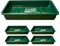 Elixir Gardens | Heavy Duty Plastic Seed Trays | Standard Full Size 37.5cm x 23cm x 6cm | Green | x 5