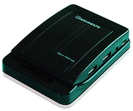O24C USB 2.0 Hub - 7 Ports, Aktiv mit Netzteil, Kompatibel mit PC & Laptop, Stilvolles Design!