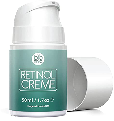 Retinol Lift Creme Testsieger - 2,5% Retinol Liposomen Liefersystem mit Vitamin C + B & Botanische Hyaluronsäure. Natürliche Anti Aging Retinol Feuchtigkeitscreme von Bioniva 50ml…