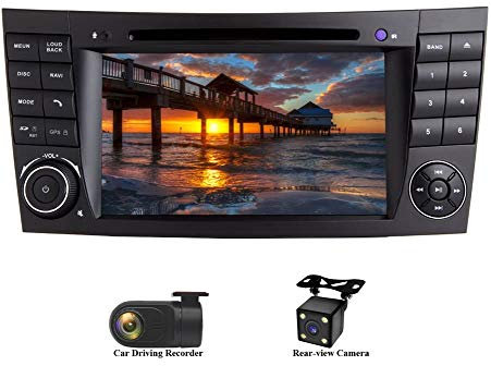 XISEDO Android 10.0 Autoradio In-Dash 7 Car Radio 8-Core RAM 4G ROM 64G Autonavigation 2 Din Car Radio mit DVD Player Moniceiver für Mercedes-Benz E-W211/E200/E220/E240/E270/E280