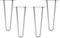 Melko 4 Stück Hairpin Legs Haarnadel Tischbeine aus 12 mm Stahl Tischfuß inkl. Bodenschoner | Höhe 10 cm, 2 Streben, Stahl