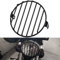 NATGIC Motorrad Scheinwerfer Grill, Universal 7 Motorrad Scheinwerfer Abdeckung Schutz Metall Runder Motorrad Scheinwerfer Grill für 8mm-10mm Seitenmontage Schraube Motorrad oder Motorrad (Schwarz)