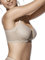 Selene, Reggiseno Donna Modellante, Fascia Alta Incrociata, con Ferretto e Coppe Imbottite Decorate, Collezione Violeta, Colore Terra, Taglia 4D