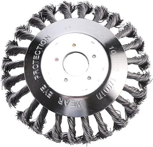YUET Spazzola Erbacce Disco Testina Decespugliatore Tosaerba Spazzola per Erba Prato in Acciaio 150mm Foro 25,4 mm (6 Pollici)