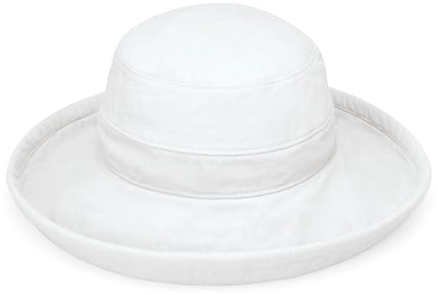 Wallaroo Women’s Casual Traveler Sun Hat (Canvas White) - UPF 50+ UV Protection, Wide Brim, Packable & Adjustable, Lightweight, Comfortable, Breathable, for Travel, Beach, Outdoor, Everyday Wear