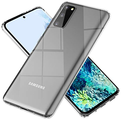 NALIA Klare Schutzhülle kompatibel mit Samsung Galaxy S20 / S20 5G Hülle, Transparentes Kratzfestes Hard Backcover & Silikon Bumper, Durchsichtige Kunststoff Handyhülle Phone Case Cover - Transparent