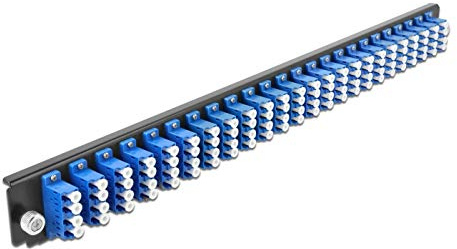 Delock 19″ Spleißbox Frontblende 24 Port LC Quad blau