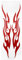 BESPORTBLE Moto Flamme Autocollant Fire Stickers Flamme Tribale Allumer Rétro Autocollants Réfléchissants Autocollant pour Moto Vélo Casque Cane Walker (Rouge)