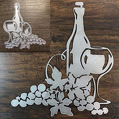 YunTrip Stanzformen für Kartenherstellung, Weinflaschenbecher, Metall, Stanzschablone für DIY, Scrapbooking, Album, Prägung, Foto, Basteln, Papierkarten, dekoratives Handwerk