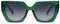 SOJOS Occhi Di Gatto Occhiali Da Sole Per Donna Grandi Retrò Vintage Quadrati Protezione UV Occhiali SJ2205 Con Verde Telaio/Grigio Lente