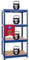 PROREGAL Schwerlastregal Dino 180x90x60 cm Fachlast 600kg Blau, Garagenregal, Lagerregal, Steckregal, Kellerregal