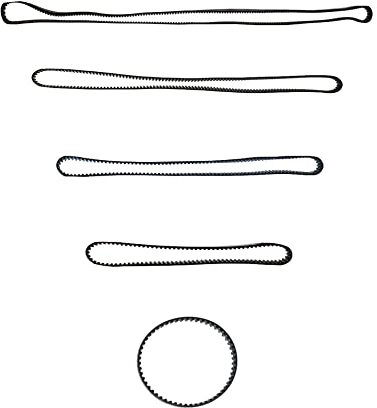 QWORK 5 Stück GT2 Zahnriemen mit geschlossener Schleife, Gummiriemen, 6 mm Breite, geeignet für 3D Drucker, 110 mm, 200 mm, 300 mm, 400 mm, 610 mm