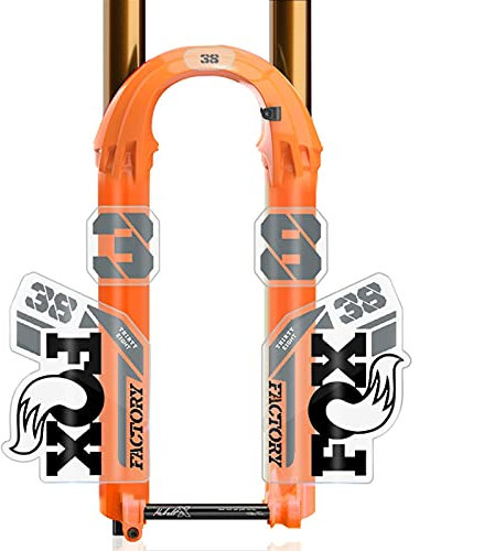 BINGYUAN Fahrradgabel Aufkleber F-o-x38 Vordere Gabel Aufkleber Mountainbike Vordere Gabel Aufkleber F-O-x 38 Fahrradfarbe Wechseln wasserdichte Aufkleber (Color : Black)