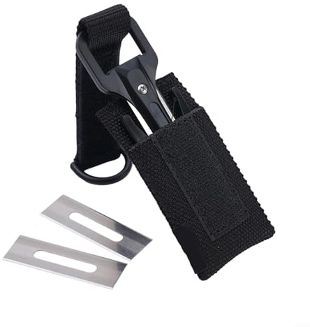 SPORTARC Outil de nettoyage Clean-UP, Coupeur de ligne pour plongée sous-marine avec lame spéciale de coupe, Coupeur de ligne sous-marin à sécante, Équipement noir
