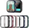 Haojavo Schutzhülle Kompatibel mit Apple Watch 44MM Series SE 6 5 4, 6 Stück Hülle 2 in 1 Gehäuse Hart Schutz und HD Gehärtetes Displayschutz Zubehör für iWatch 44 MM Case für Damen und Herren