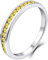 YL Damen Ewigkeitsring 925 Sterling Silber Schliff November Geburtsstein Citrin Jahrestag Verlobungsring(Größe 60）