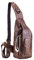 BULLCAPTAIN Leder Herren Sling Rucksack Multi-Tasche Crossbody Brust Taschen Reise Casual Rucksack mit Kopfhörerloch, Braun, 11.8inchx5.9inchx2.7inch, Sling Rucksäcke
